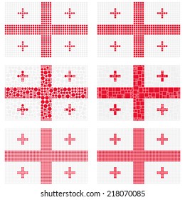 Mosaic Georgia flag set