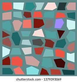 mosaic of glass pieces
