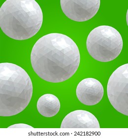 Mosaic Golf Ball Seamless Pattern