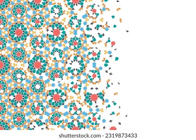 Mosaic gradient design in authentic Arabian style. Vector illustration