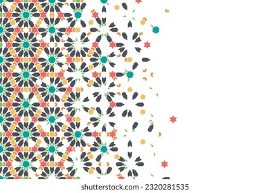 Mosaic gradient design in authentic Arabian style. Vector illustration