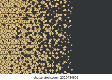 Mosaic gradient design in authentic Arabian style. Vector illustration