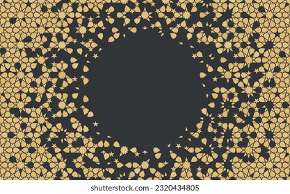 Mosaic gradient design in authentic Arabian style. Vector illustration