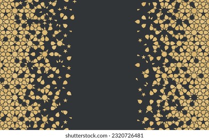 Mosaic gradient design in authentic Arabian style. Vector illustration