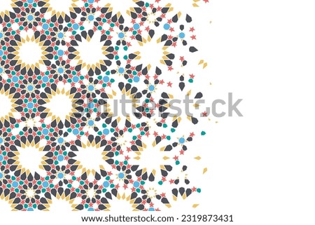 Mosaic gradient design in authentic Arabian style. Vector illustration