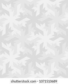 Mosaic from grey snowflakes. Seamless pattern.