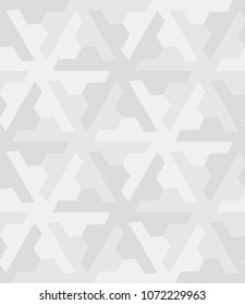 Mosaic from grey snowflakes. Seamless pattern.