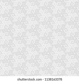 Mosaic from grey snowflakes snowflakes in techno style. Seamless pattern.