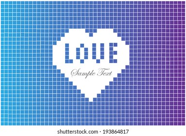 mosaic heart with place for your text