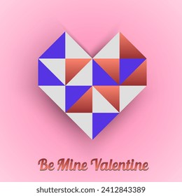 mosaic heart for valentine's day