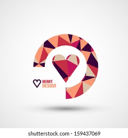 Mosaic heart vector design