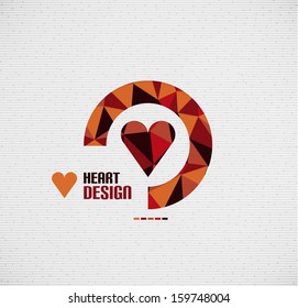 Mosaic heart vector design