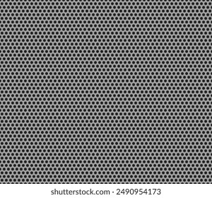 Mosaic hexagon shapes background. Bold rounded hexagons mosaic pattern with inner solid cells. Small hexagon geometric shapes. Seamless tileable vector illustration.