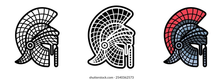 Mosaic icon is a decorative art form made from small pieces of colored stone or glass creating intricate scenes on walls and floors.