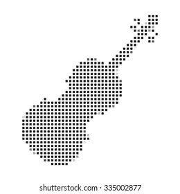 A Mosaic Icon Isolated on a White Background - Violin