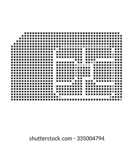 Icono mosaico aislado en fondo blanco - tarjeta SIM