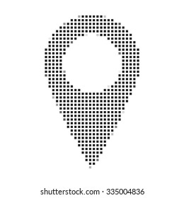 A Mosaic Icon Isolated on a White Background - Pointer