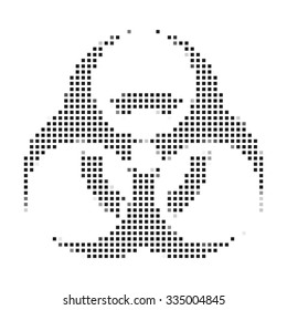 A Mosaic Icon Isolated on a White Background - Radio Active Rounded