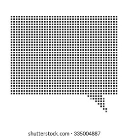 A Mosaic Icon Isolated on a White Background - Speech Bubble