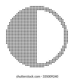 A Mosaic Icon Isolated on a White Background - Halftone