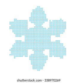 A Mosaic Icon Isolated on a White Background - Snow Flake