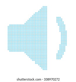 A Mosaic Icon Isolated on a White Background - Volume