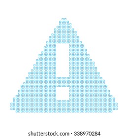 A Mosaic Icon Isolated on a White Background - Exclamation Mark