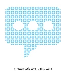 A Mosaic Icon Isolated on a White Background - Speech Bubble