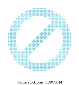 A Mosaic Icon Isolated on a White Background - Stop