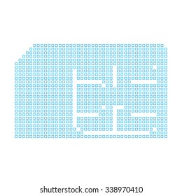 A Mosaic Icon Isolated on a White Background - SIM Card