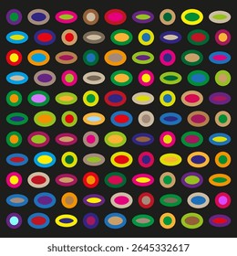 Mosaic icon pattern. Colorful tile design. Vibrant grid illustration. Vector patchwork symbol.