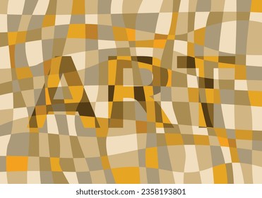 Ilusión mosaica Typografía texto ART. 