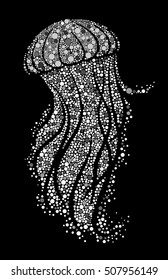Mosaic image of jellyfish