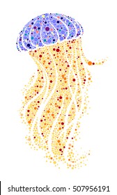 Mosaic image of jellyfish