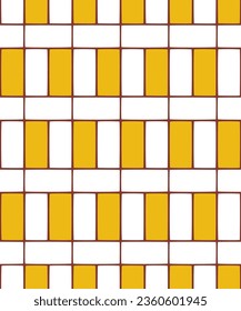 Mosaic industrial seamless design. Simple graphic pattern concept. Geometric backdrop with rectangular shapes. Continuous template. Mid century backsplash tile hand drawn flat vector illustration
