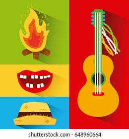 mosaic junina festivity