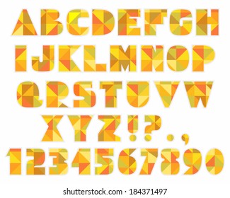 Mosaic Letters Set Abc Letters Abstract Stock Vector (Royalty Free ...