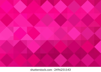 Mosaic magenta pixel background. Gradient abstract tile background. Artistic polygon puzzle background.