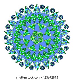 Mosaic mandala ornament