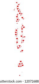 Mosaic map of Maldives designed with red love hearts. Vector lovely geographic abstraction of map of Maldives with red dating symbols. Romantic design for dating posters.