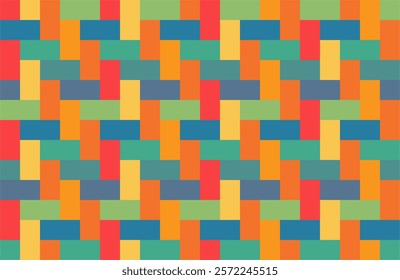 Mosaic multicolor pixel background. Geometric puzzle abstract design for banner, flyer, paper art, art printing, wallpaper, leaflet, backdrop, textile, and more.