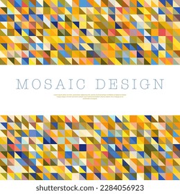 Mosaic of multicolored triangles. layout for background, cover, screensaver, website and creative idea. The idea of interior design, corporate style and decorative creativity