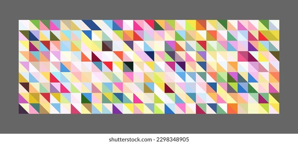 Mosaic of multicolored triangles. layout for background, cover, screensaver, website and creative idea. The idea of interior design, corporate style and decorative creativity