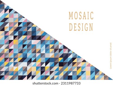 Mosaic of multicolored triangles. layout for background, cover, screensaver, website and creative idea. The idea of interior design, corporate style and decorative creativity