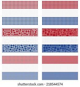 Mosaic Netherlands flag set