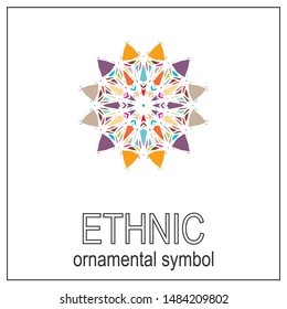 Mosaic  ornament. Vector emblem for  logos and  ornamental design.