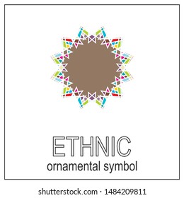 Mosaic  ornament. Vector emblem for  logos and  ornamental design.