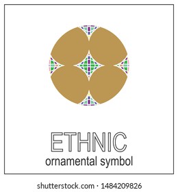Mosaic  ornament. Vector emblem for  logos and  ornamental design.