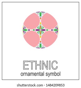 Mosaic  ornament. Vector emblem for  logos and  ornamental design.