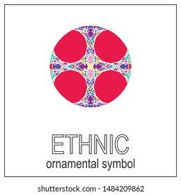 Mosaic  ornament. Vector emblem for  logos and  ornamental design.